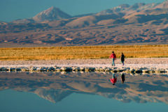 Tourists on excursion in the Atacama desert