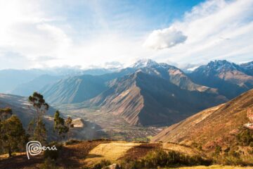A scenic shot of the Sacred Valley's mountains