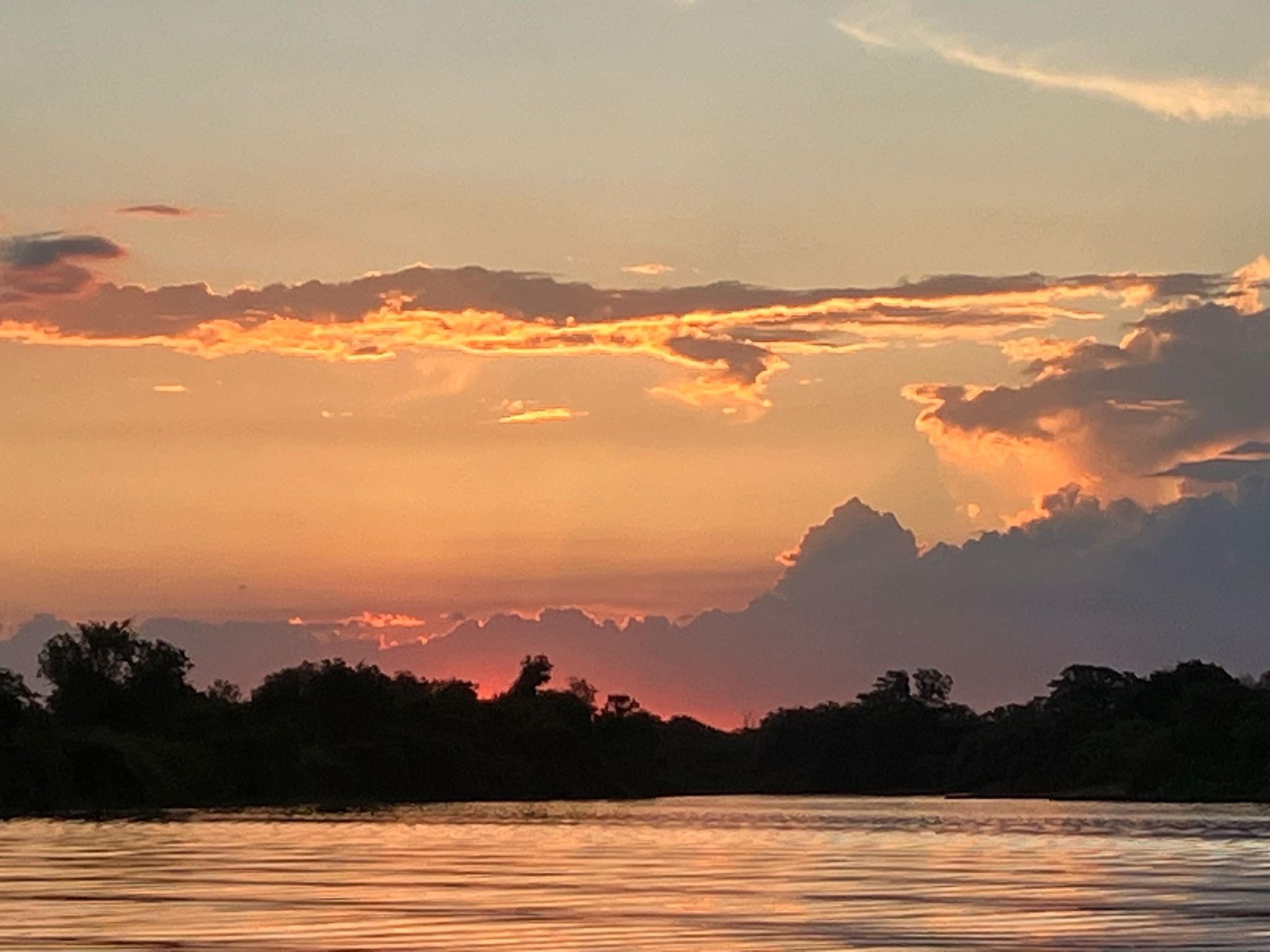 Sunset in Brazil's Pantanal (taken by travel expert Hannah Waterhouse)