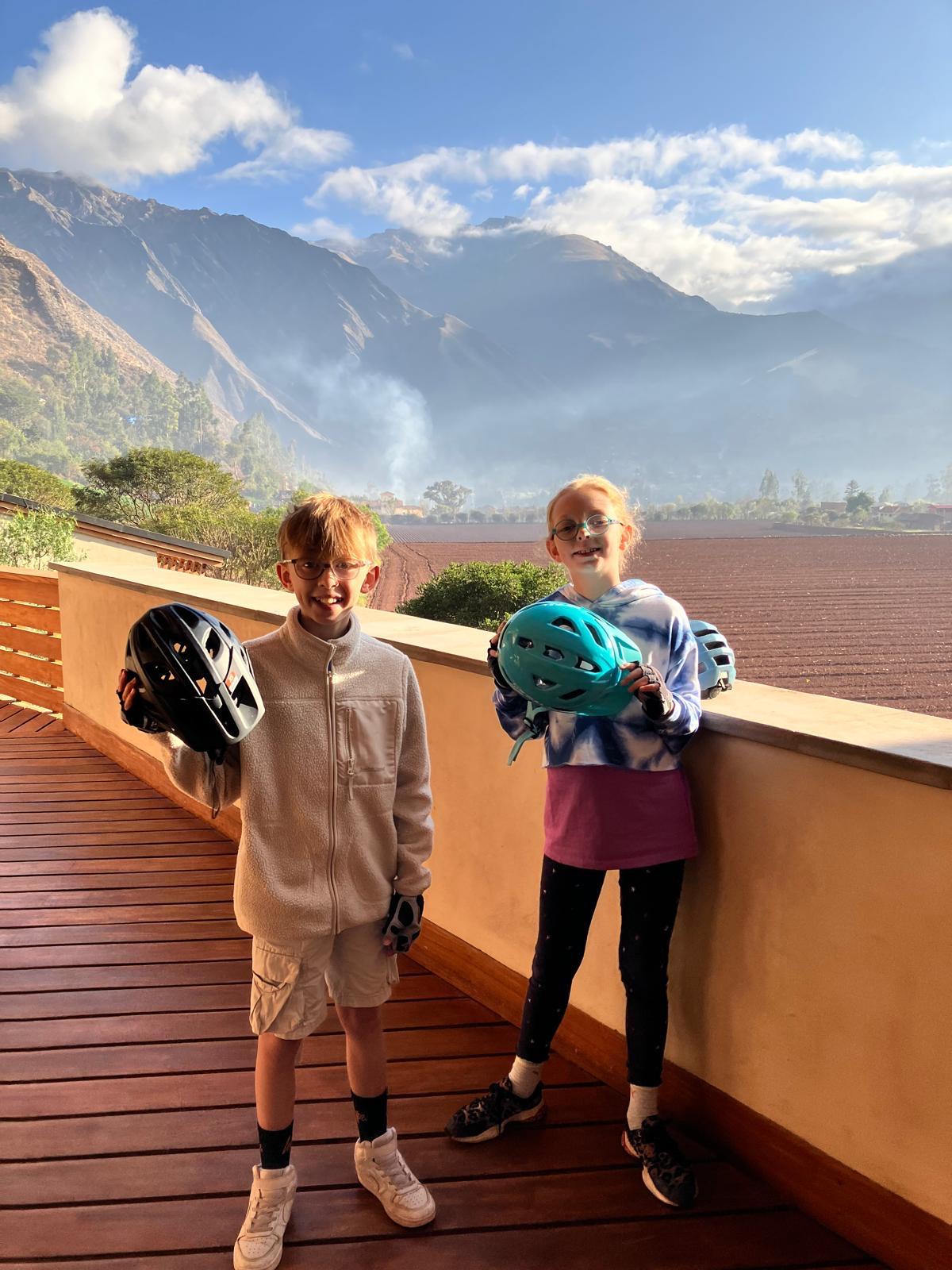 Cycling in the Sacred Valley on a family holiday to Peru
