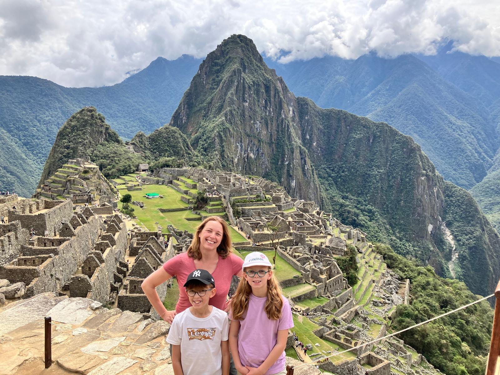 Family at Machu Picchu