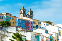 Colourful buildings in Praiado Forte