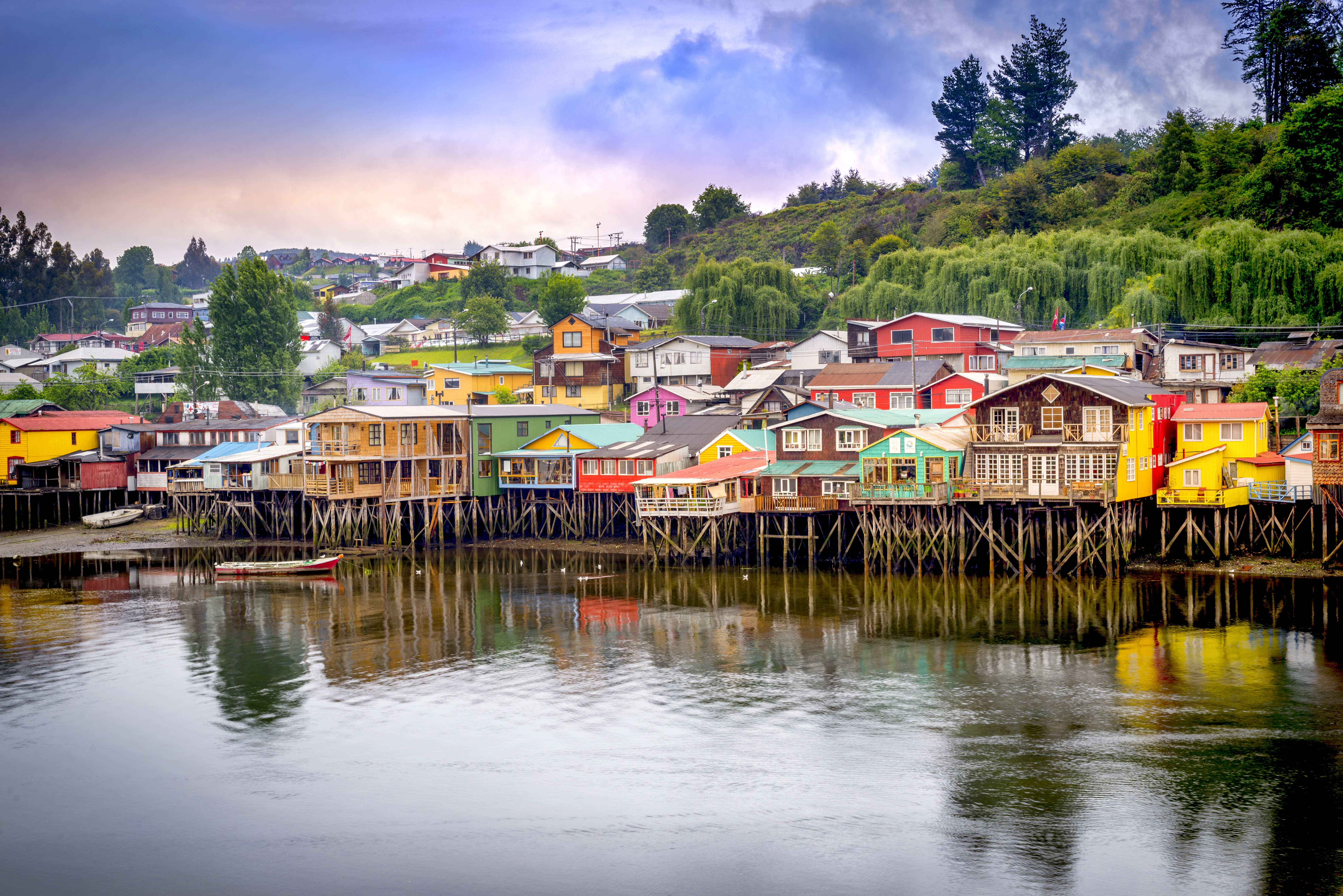 Colourful houses in Castro, Chiloe