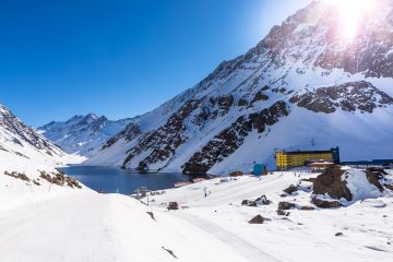 Snowy valley on Portillo Ski Resort