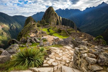 Sun over Machu Picchu in Peru