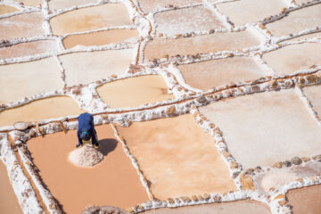 Person working in the Sacred Valley in Peru