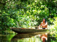 Amazonian on boat