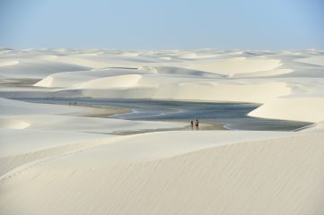 Dunes of white sand