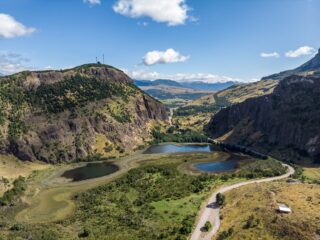 Winding road of Carretera Austral in Chile