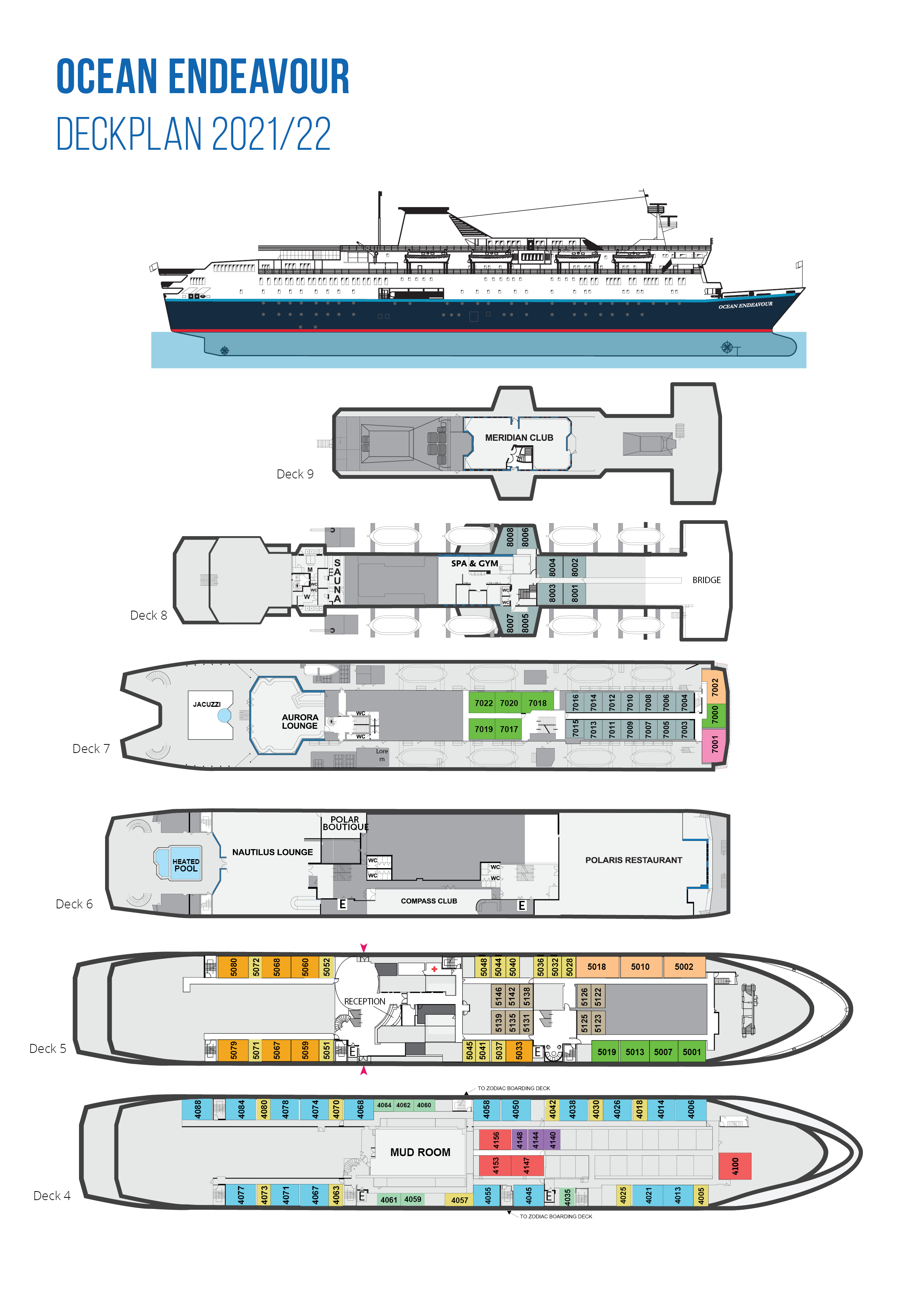 Ocean Endeavour deck plan