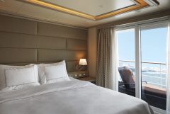 Guest room with ocean view on the Silver Cloud Ship