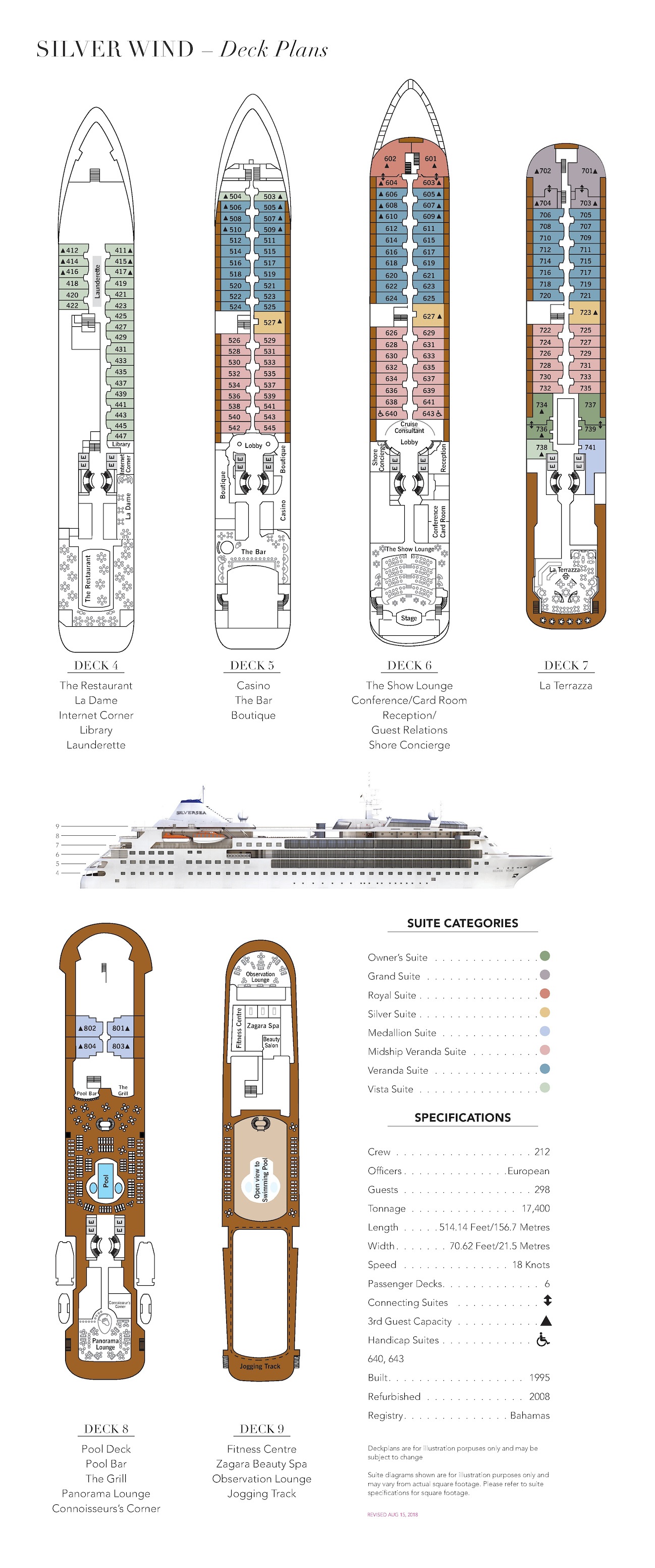 Silver Wind deck plan