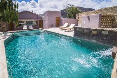 Swimming pool at La Comarca Hotel, Purmamarca, Jujuy Province, Argentina