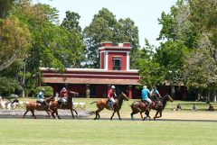 Polo match outside Estancia La Bamba