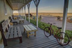 Estancia Rincon Chico benches on porch