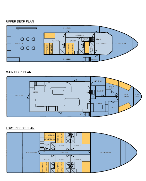 Cachalote Explorer Deck Plan