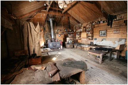 Inside Shackletons hut in Cape Royds Inside Shackletons hut in Cape Royds