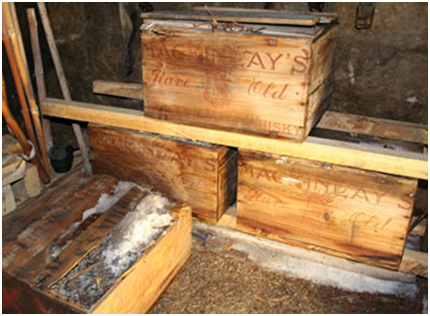 Original cases of Mackinlays Rare Old Highland Malt Whisky after their discovery in 2007 (2) Original cases of Mackinlays Rare Old Highland Malt Whisky after their discovery in 2007 (2)