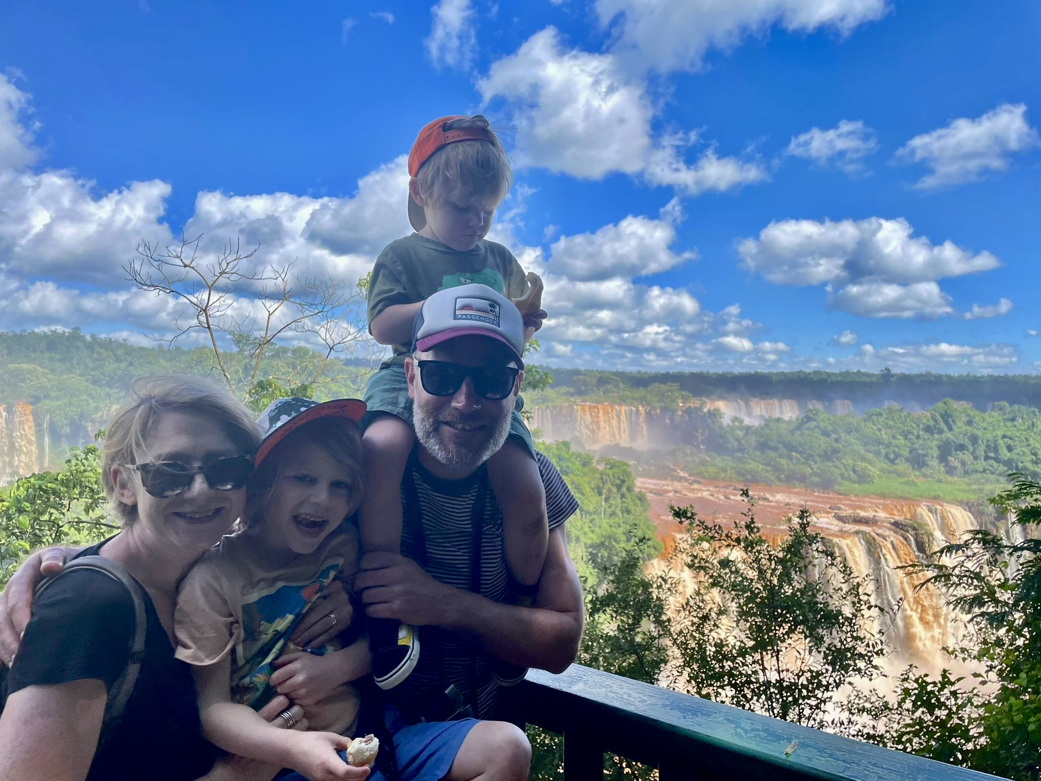 Ben Line and family at Iguazu Falls