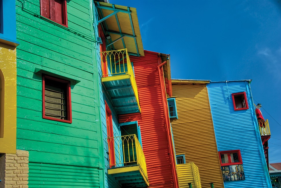 Colourful buildings in Buenos Aires