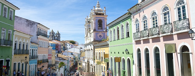 Salvador da Bahia multi-coloured Portuguese colonial architecture