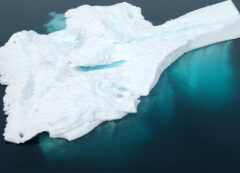 Aerial view of iceburg, Antarctica
